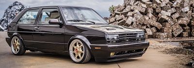 VW Golf 2 mit ap Gewindefahrwerk