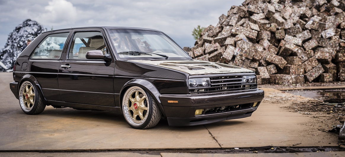VW Golf 2 mit ap Gewindefahrwerk